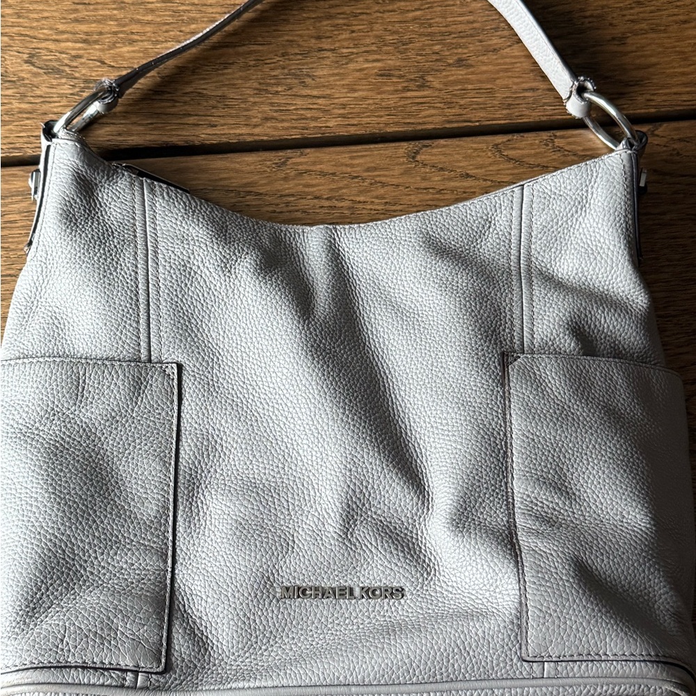 Michael Kors Light Gray Hobo Bag